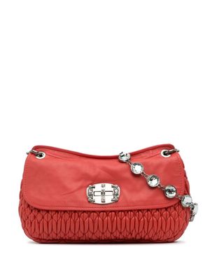 Miu Miu Pre-Owned 2010-2023 matelassé crossbody bag - Red