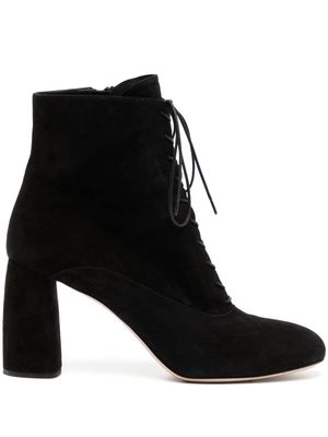 Miu Miu Pre-Owned 90mm suede ankle boots - Black