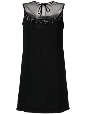 Miu Miu Pre-Owned crystal-embellished minidress - Black