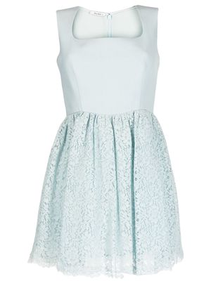 Miu Miu Pre-Owned lace-detailed A-line dress - Blue