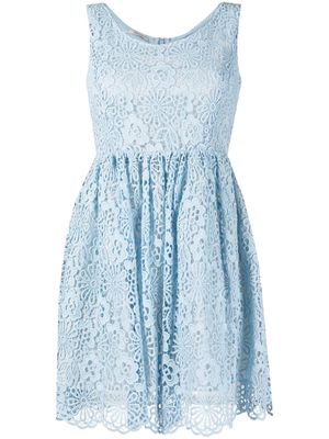 Miu Miu Pre-Owned lace sleeveless flared dress - Blue