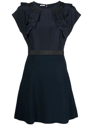 Miu Miu Pre-Owned ruffle-detailed A-line dress - Blue