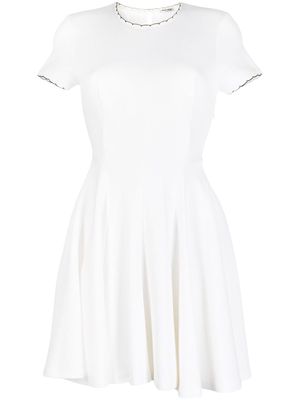 Miu Miu Pre-Owned scallop-edged A-line dress - White