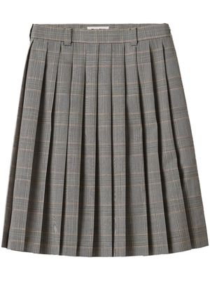 Miu Miu Prince of Wales check pleated skirt - Grey
