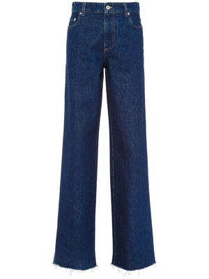 Miu Miu raw-cut straight-leg jeans - Blue