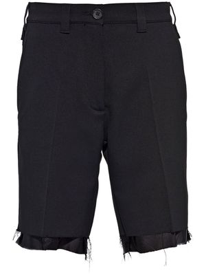 Miu Miu raw-hem Bermuda shorts - Black