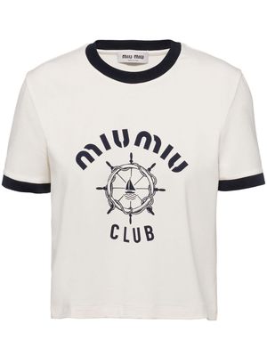 Miu Miu Sail Club cotton T-shirt - White