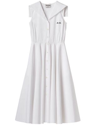 Miu Miu sailor-collar cotton minidress - White