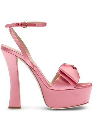Miu Miu satin-finish platform sandals - Pink