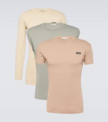 Miu Miu Set of 3 cotton jersey T-shirts