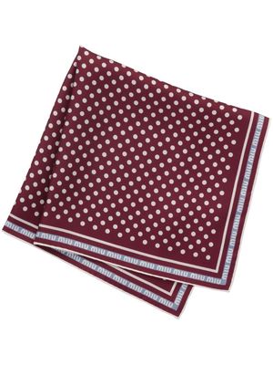 Miu Miu silk polka dot-print scarf - Red