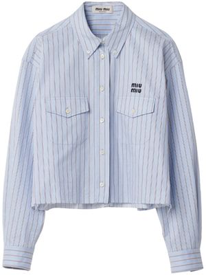 Miu Miu striped cotton shirt - Blue