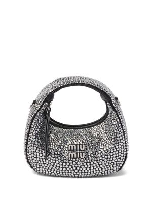 Miu Miu Wander crystal-embellished shoulder bag - Black