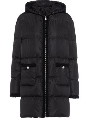 Miu Miu zip-fastening padded coat - Black
