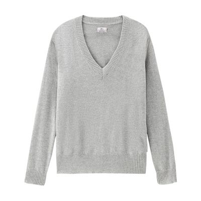 Mixed Wool and Cashmere V-Neck Sweater