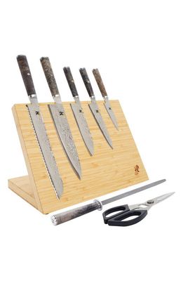 MIYABI 5000MCD Artisan 8-Piece Knife Block Set in Stainless Steel 