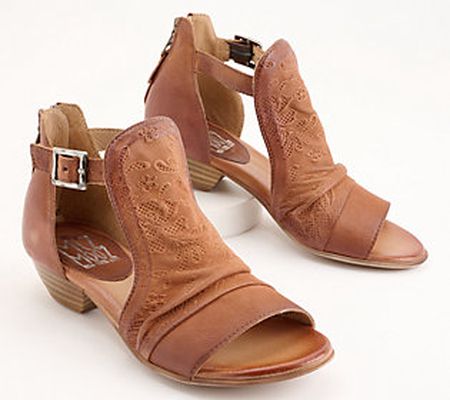 Miz Mooz Leather Heeled Sandals - Corra