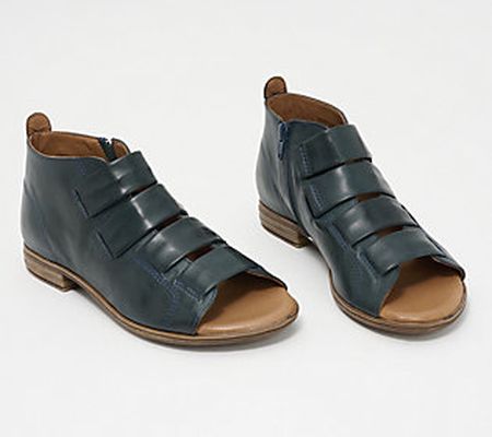 Miz Mooz Leather Side-Zip Sandals - Dewdrop