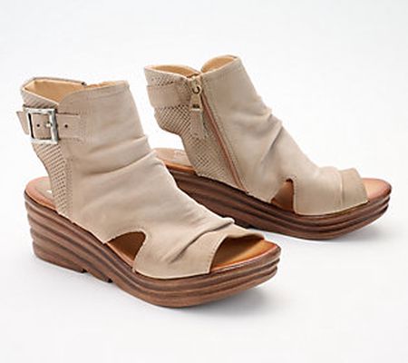 Miz Mooz Leather Wedge Sandals - Anastasia