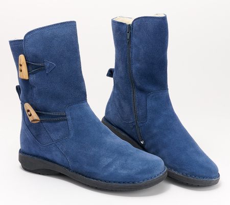 Miz Mooz Leather Wool-Lined Ankle Boots - Pamela