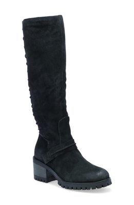 Miz Mooz Mavis Knee High Lace-Up Shaft Boot in Black