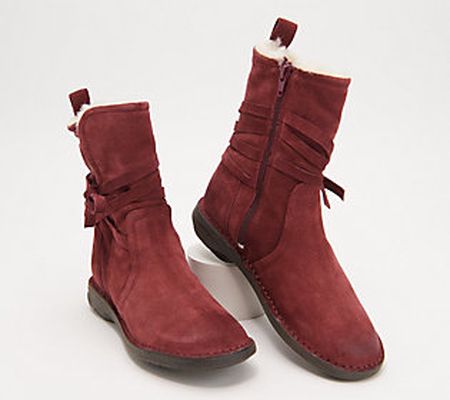 Miz Mooz Suede Wool Lined Ankle Boots - Prance