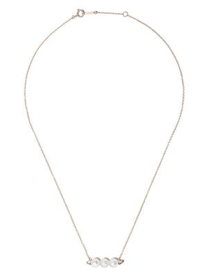 Mizuki 14kt diamond pearl necklace - Gold