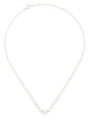 Mizuki 14kt yellow gold pearl necklace