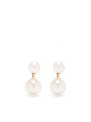 Mizuki 14kt yellow gold Sea Of Beauty Akoya pearl earrings