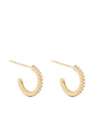 Mizuki 14kt yellow gold Sea of Beauty diamond hoop earrings