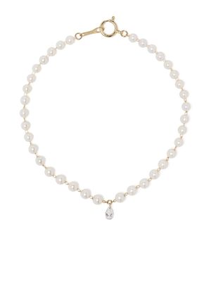 Mizuki 14kt yellow gold Sea of Beauty pearl and diamond bracelet