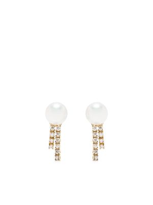 Mizuki 18kt yellow gold pearl earring