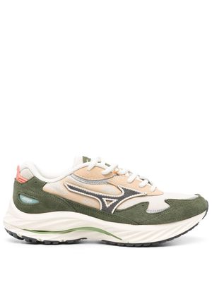 Mizuno Wave Rider panelled sneakers - Green