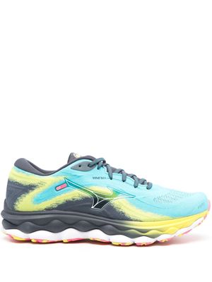 Mizuno Wave Sky 7 spray-paint effect sneakers - Blue