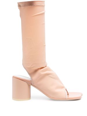 MM6 Maison Margiela 75mm mid-calf sock-style sandals - Pink