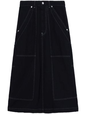 MM6 Maison Margiela A-line denim skirt - Black