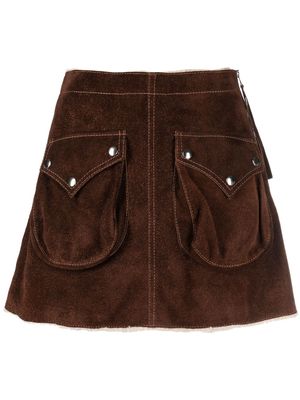 MM6 Maison Margiela A-line mini skirt - Brown