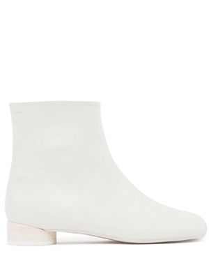 MM6 Maison Margiela Anatomic 30mm leather ankle boots - White