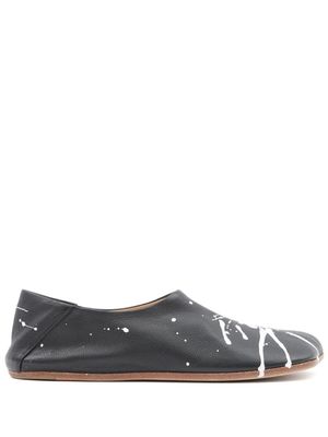 MM6 Maison Margiela Anatomic paint splatter-effect slippers - Black