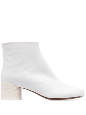 MM6 Maison Margiela Anatomic square-toe ankle boots - White