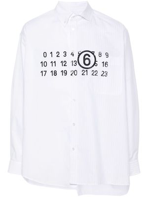 MM6 Maison Margiela asymmetric panelled shirt - White
