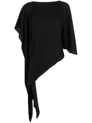 MM6 Maison Margiela asymmetric short-sleeve T-shirt - Black
