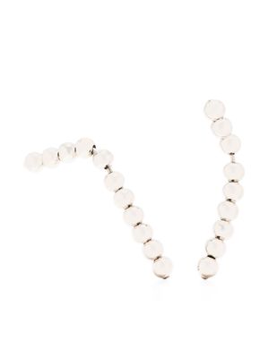 MM6 Maison Margiela bead-detail statement earrings - Silver