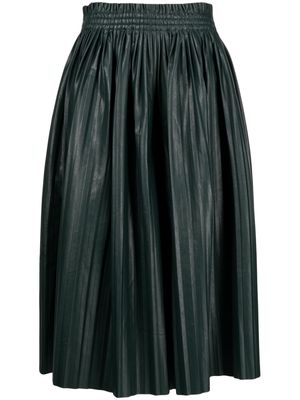 MM6 Maison Margiela below-knee pleated skirt - Black