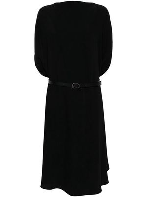 MM6 Maison Margiela belted draped midi dress - Black
