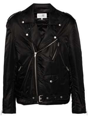 MM6 Maison Margiela belted padded biker jacket - Black