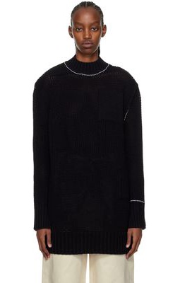 MM6 Maison Margiela Black Virgin Wool Sweater