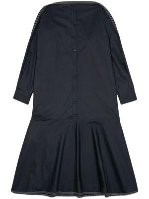 MM6 Maison Margiela button-down cotton dress - Black