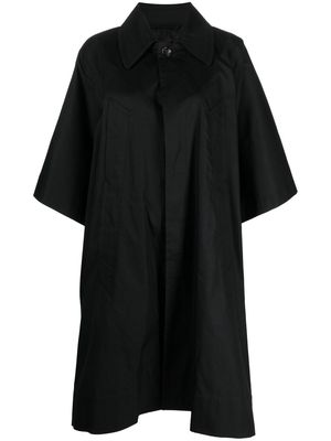 MM6 Maison Margiela button-up cape coat - Black
