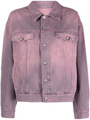 MM6 Maison Margiela buttoned cotton denim jacket - Pink
